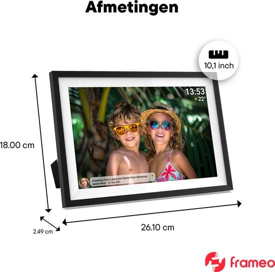 Denver Frameo PFF-1016 Digital Picture Frame 10.1" 16GB Black