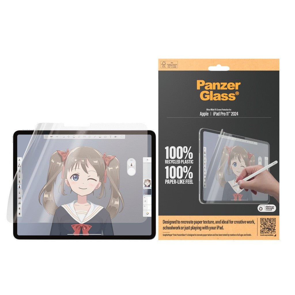 PanzerGlass - Ultra-Wide Fit Screen Protector for Apple 11-inch iPad Pro M4 - 2832