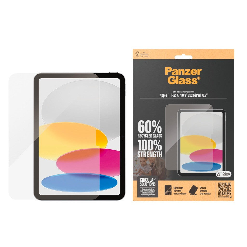 PanzerGlass Screen Protector for Apple 10.9-inch iPad, 11-inch iPad Air - Ultra-Wide Fit