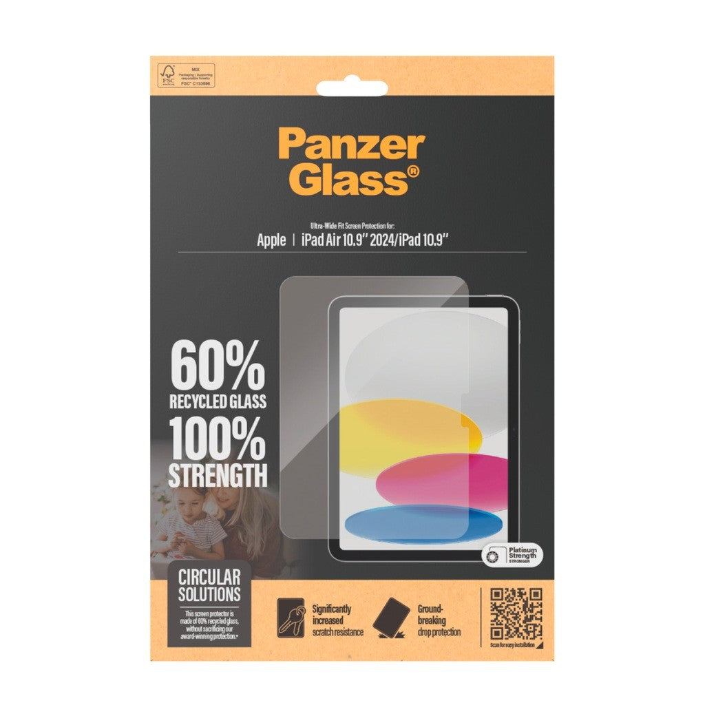 PanzerGlass Screen Protector for Apple 10.9-inch iPad, 11-inch iPad Air - Ultra-Wide Fit