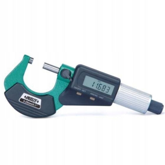 INSIZE Digital Micrometer 0-25 mm Friction Clutch