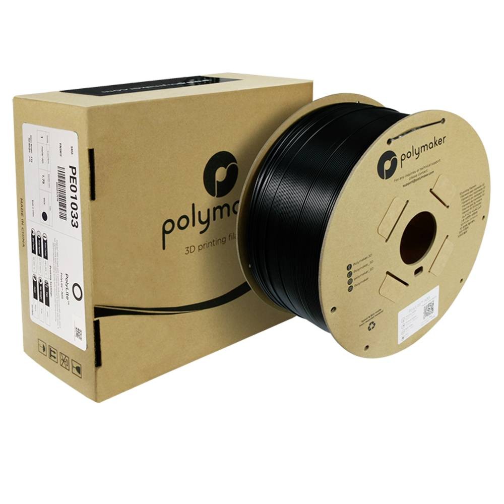 Polymaker PE01033 ABS Filament Black 1.75 mm 3000 g Heat-Resistant Low-Odor