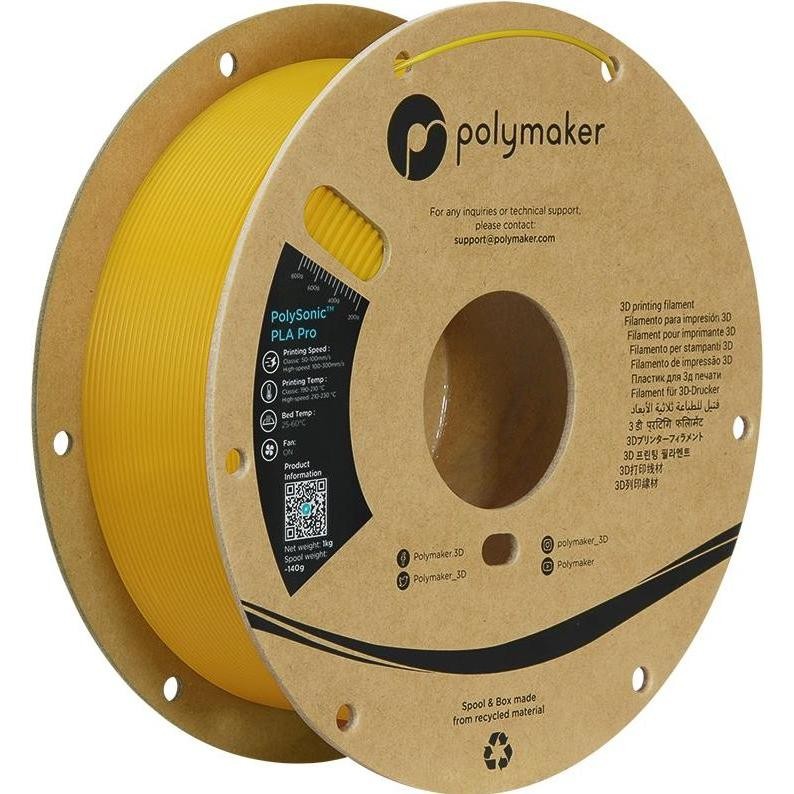 POLYMAKER PLA PRO HS TOUGH 1.75 mm Yellow 1 kg 3D Filament (PA13006)