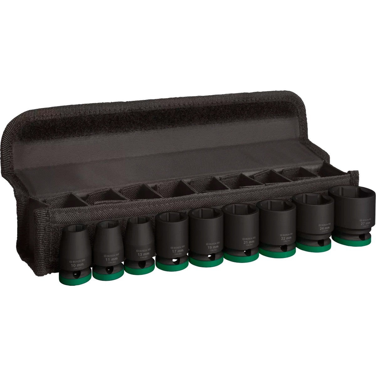 Bosch PRO Impact Socket Wrench Set - 1/2" - 9-Piece - Black (2608003038)